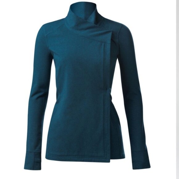 Lululemon Coast Wrap II Stretch Cotton Pockets French Terry Jacket Thumbholes 6 - Picture 8 of 16